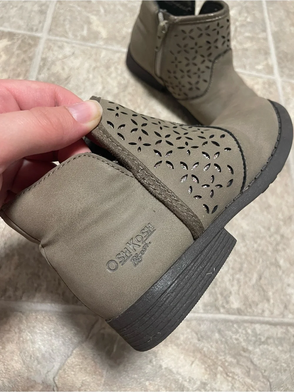 Oshkosh Grey Ankle Boots with Sparkle
